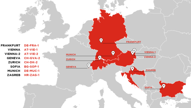 Exoscale map datacenters