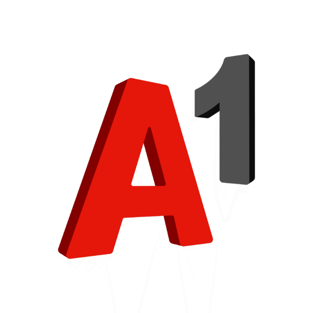 A1 Logo Optimised A red 1 black