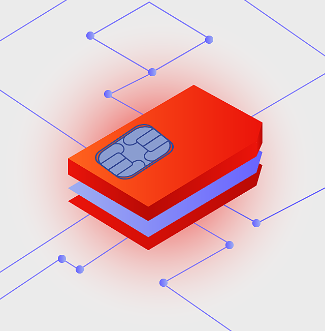 Sim card connected